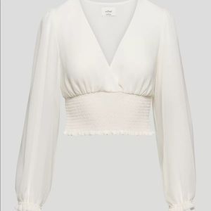 Aritzia Wilfred Wistful Blouse - size XS - color light birch - new with tags